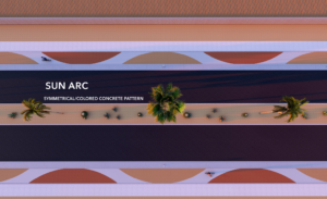 Arts and music line concept art - sun arc section